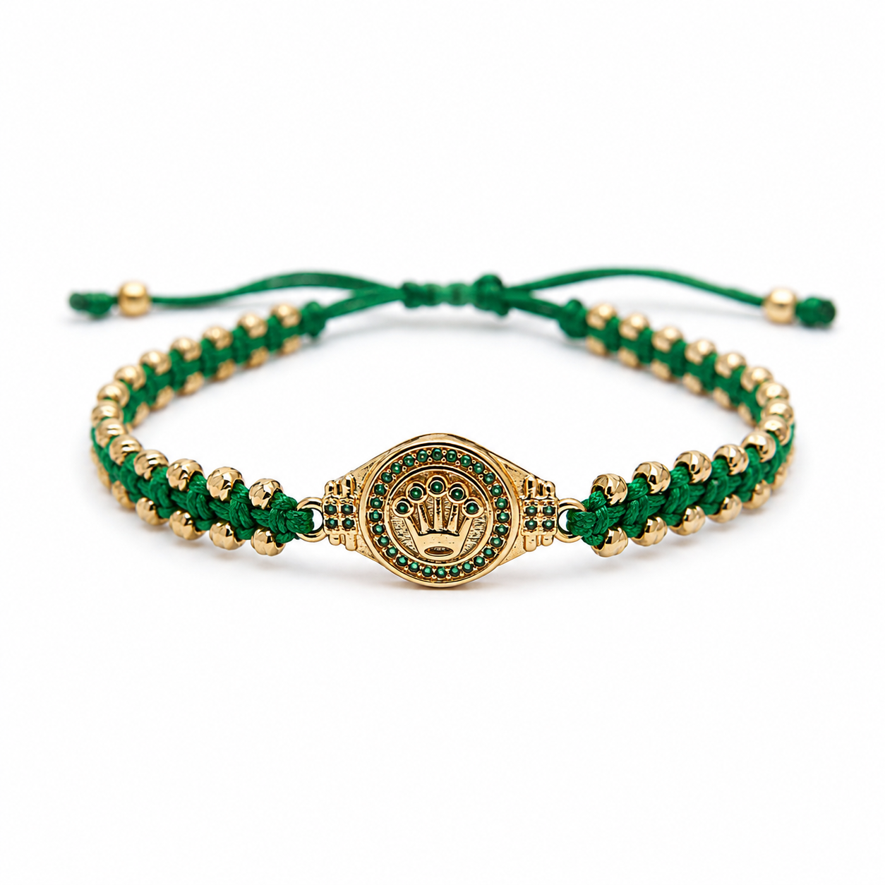 Crown Woven Italian Ball Bracelet