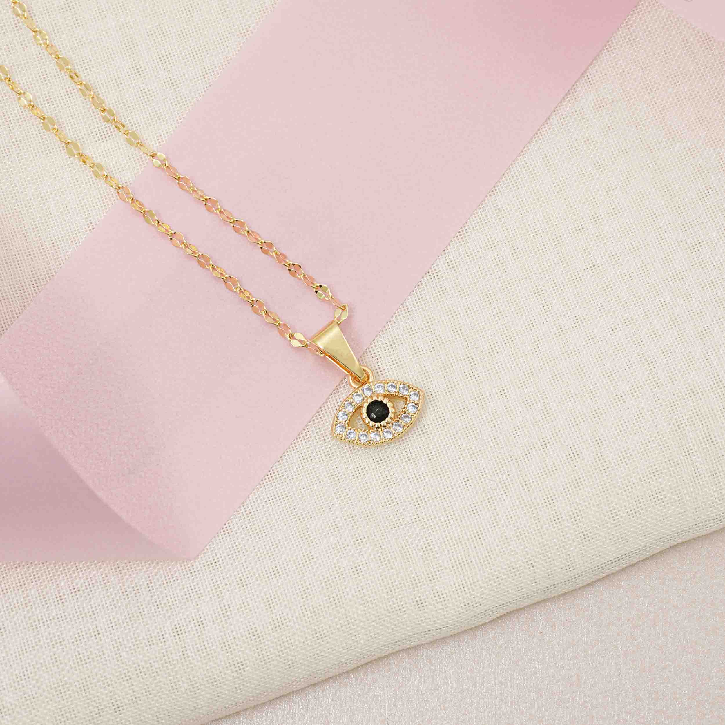 Mini Evil Eye with Cubic Zirconia