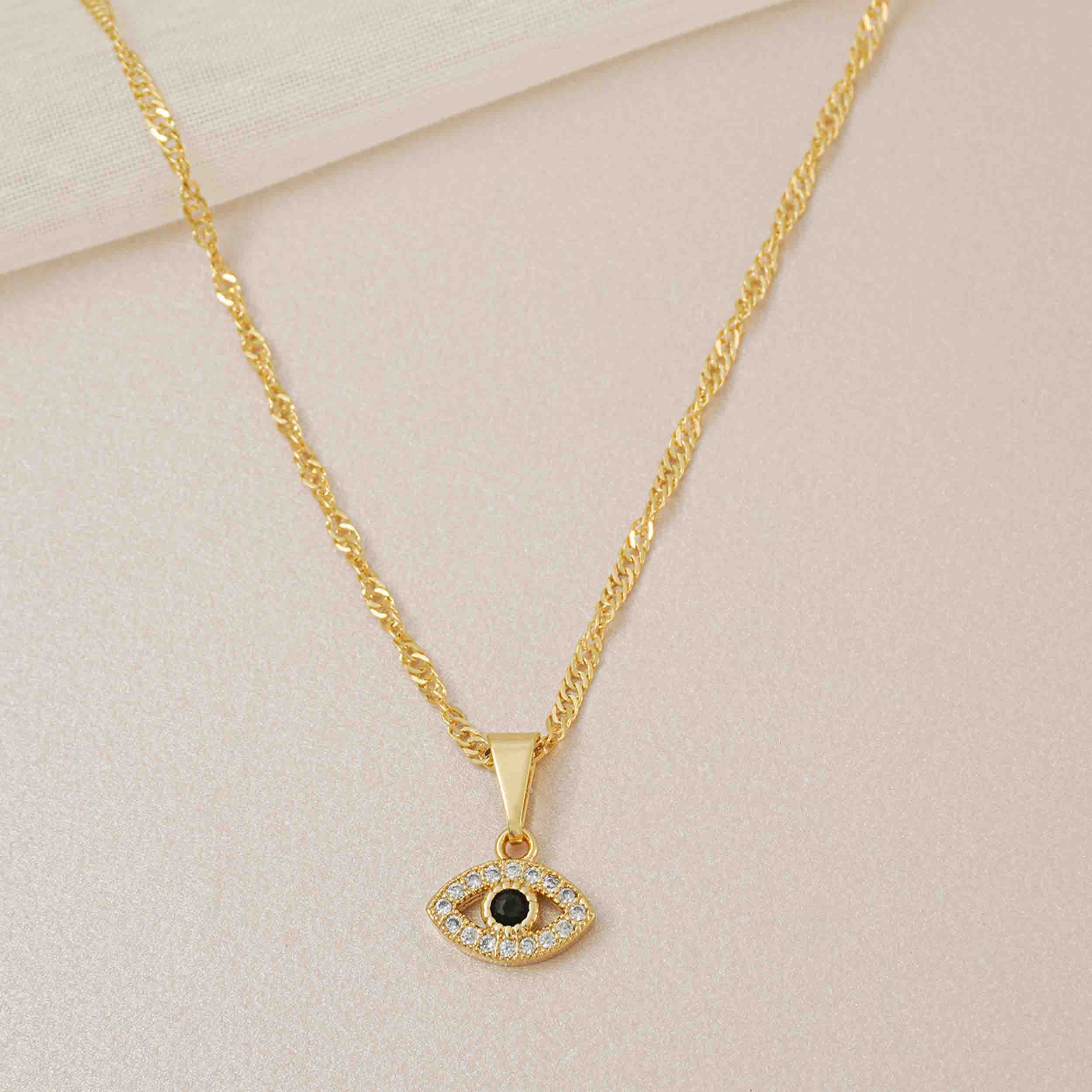 Mini Evil Eye with Cubic Zirconia