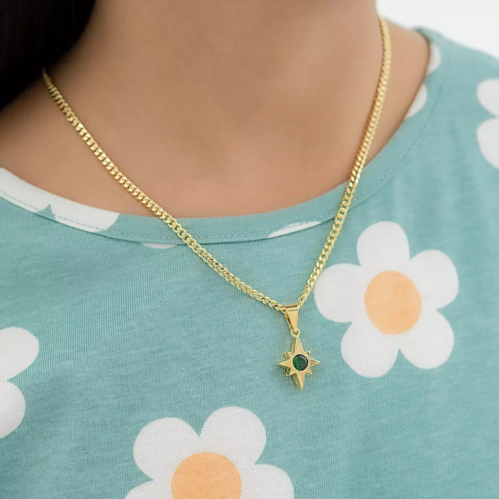 Green Cubic Zirconia Star