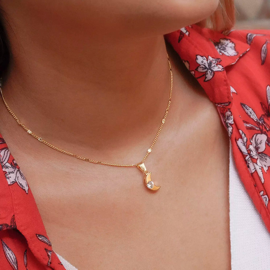 Crystal Cubic Zirconia Moon