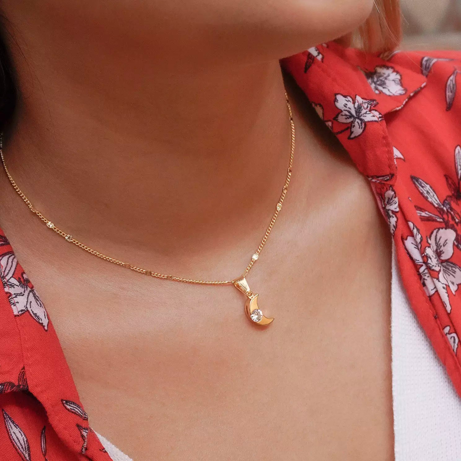 Crystal Cubic Zirconia Moon