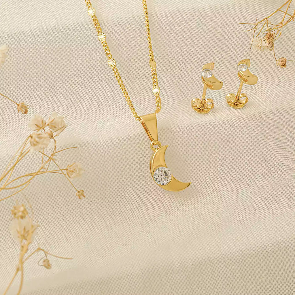 Crystal Cubic Zirconia Moon