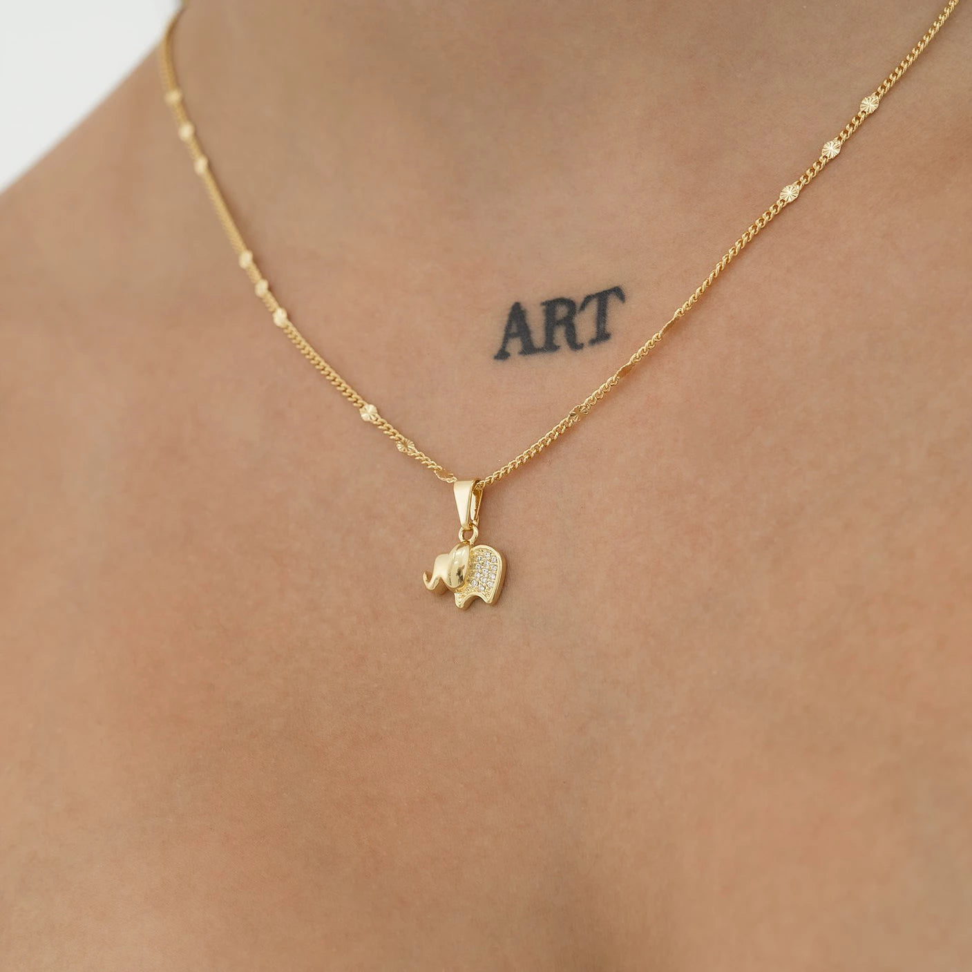 Elephant with Cubic Zirconia
