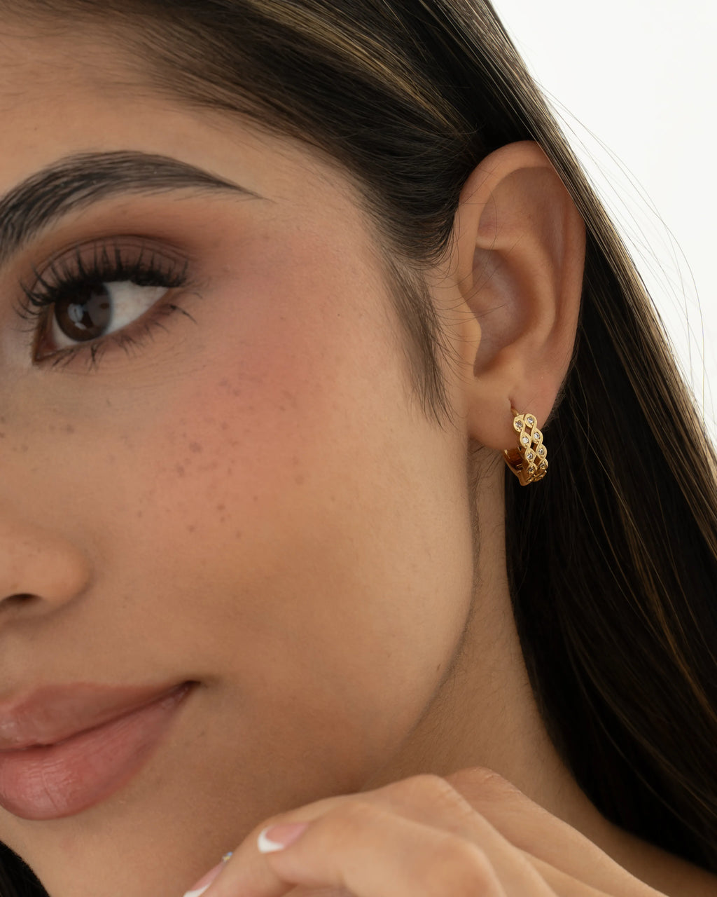 Interlace Hoop Earrings 15 mm