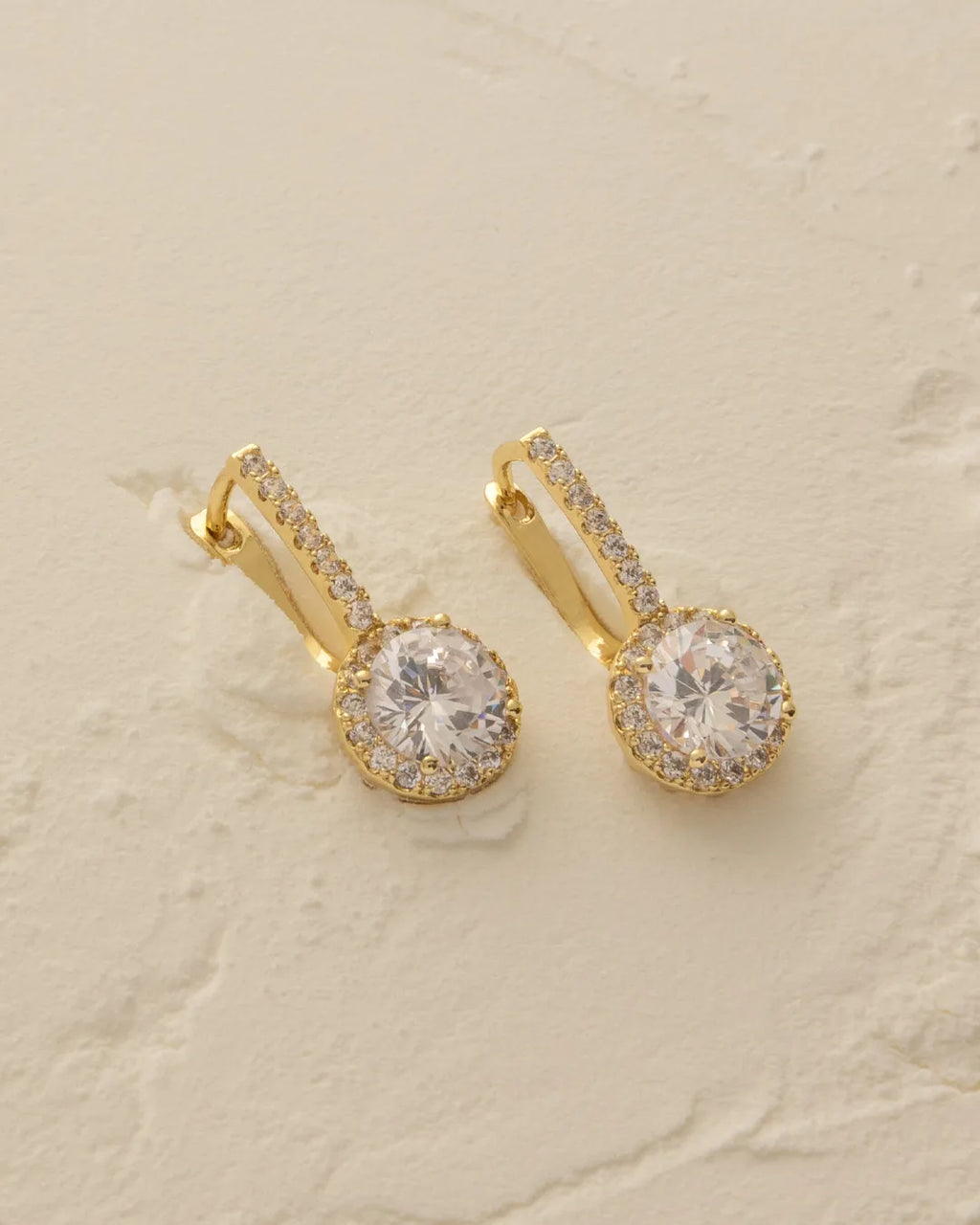 Halo Crystal Hoop Earrings 12 mm