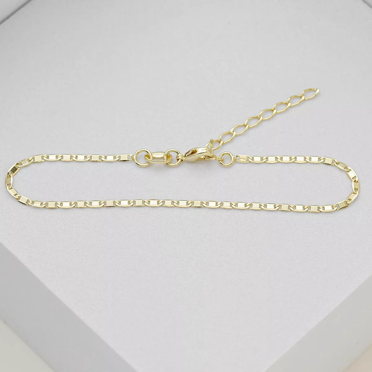 Thin Flat Ladder Bracelet 16 cm + Extender