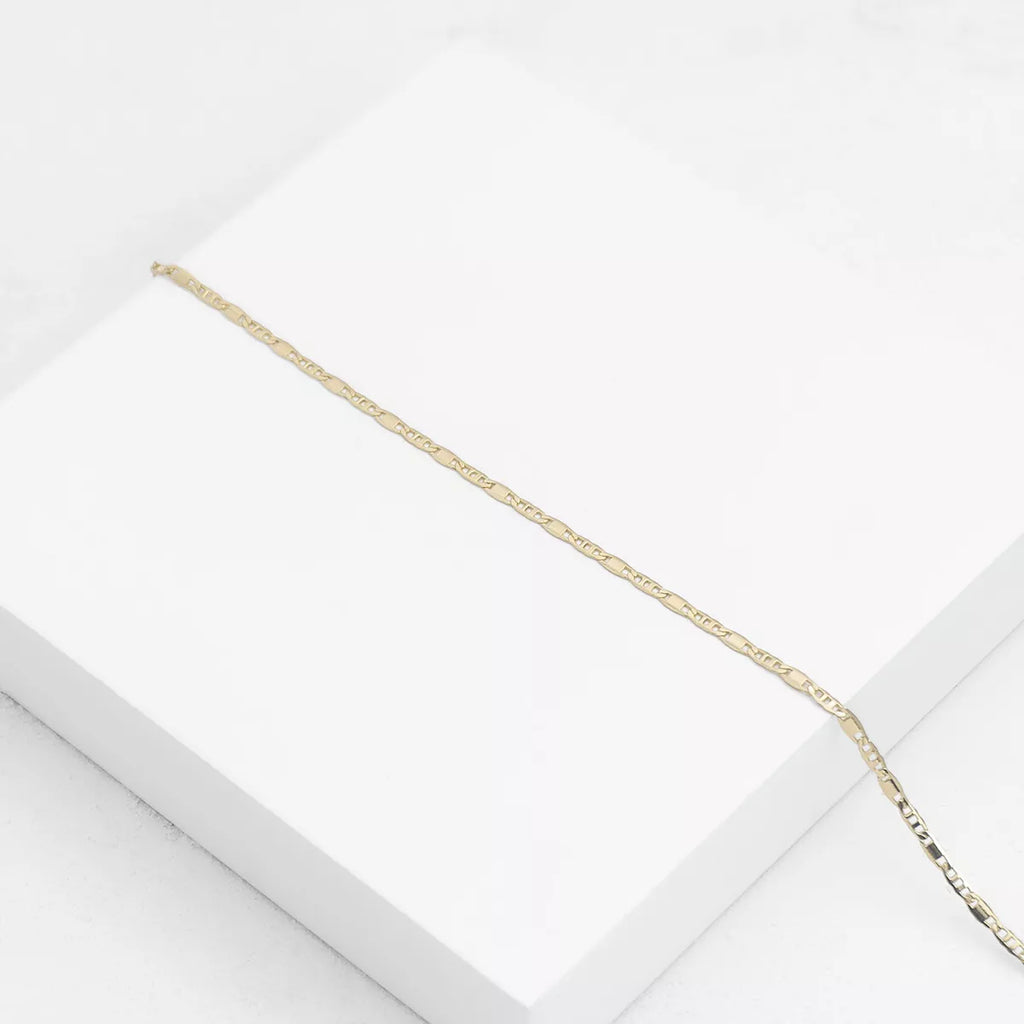 Ladder & Flat Chain Anklet 23 cm + Extender