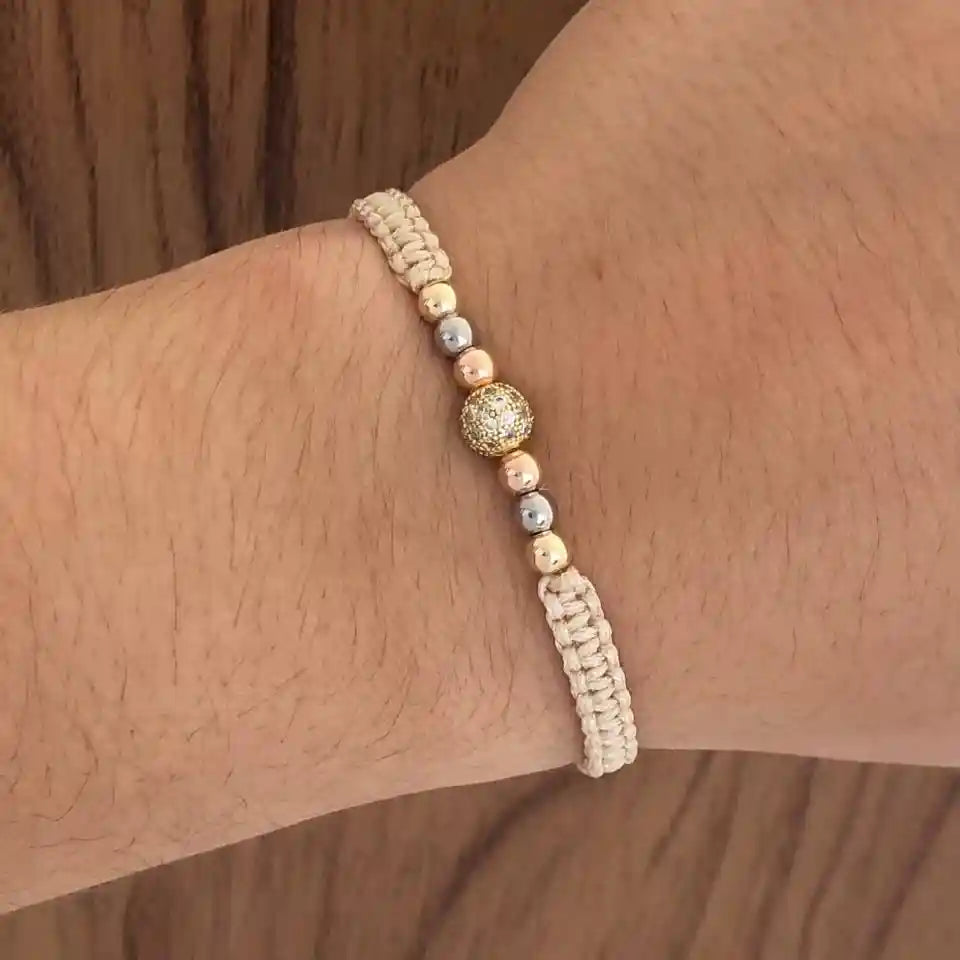 Woven Smooth Ball Bracelet
