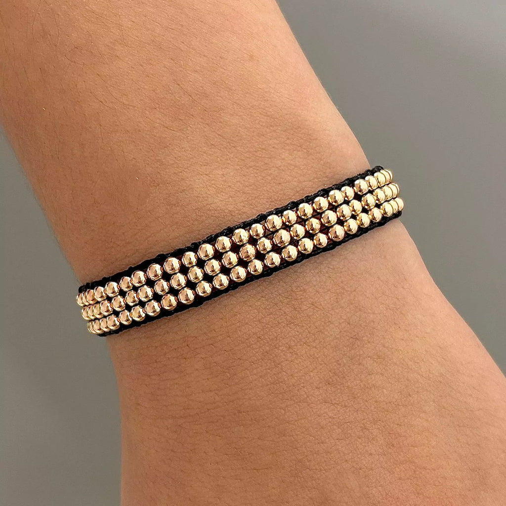 Woven Smooth Ball Bracelet