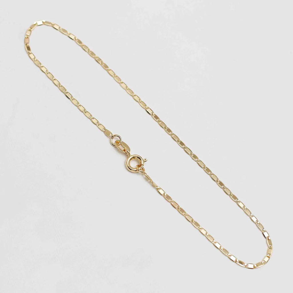 Thin Flat Ladder Anklet 24.5 cm