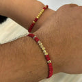 Couple's Italian Ball Bracelets - Red