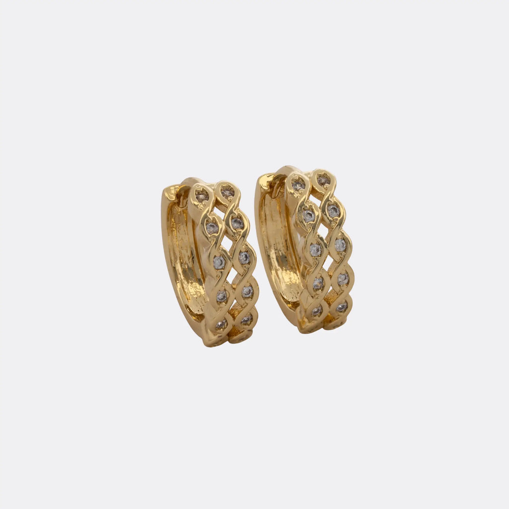 Interlace Hoop Earrings 15 mm
