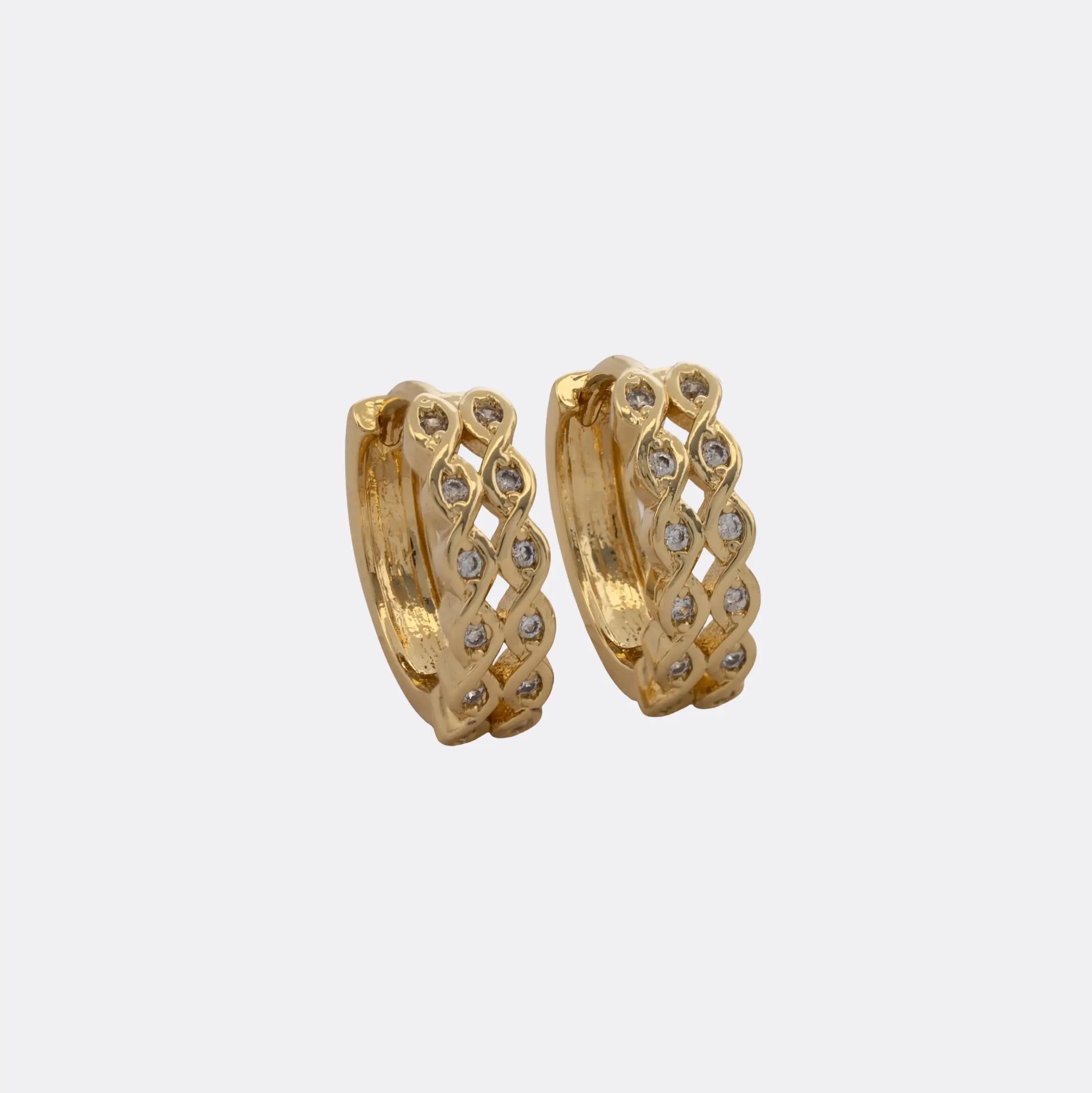 Interlace Hoop Earrings 15 mm