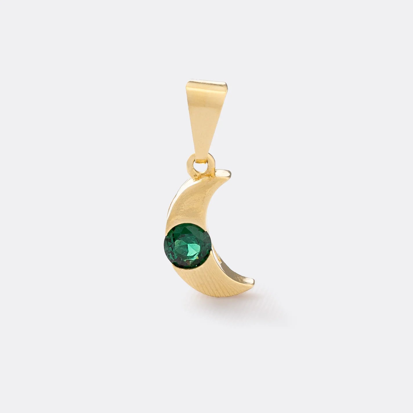 Green Cubic Zirconia Moon