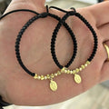 Couple's Italian Ball Bracelets - Black