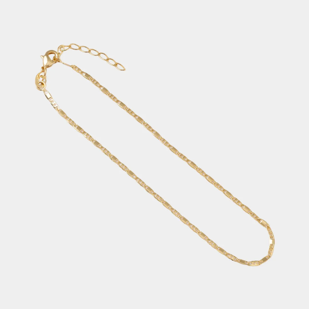 Ladder & Flat Chain Anklet 23 cm + Extender