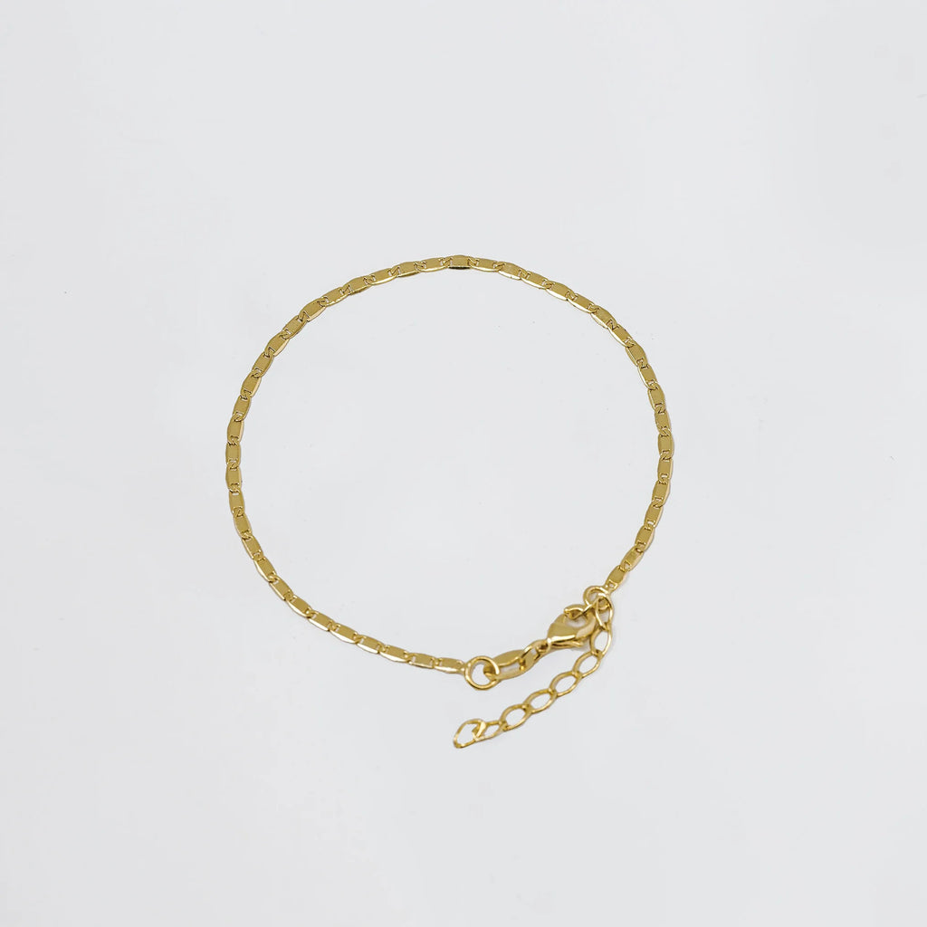 Thin Flat Ladder Bracelet 16 cm + Extender