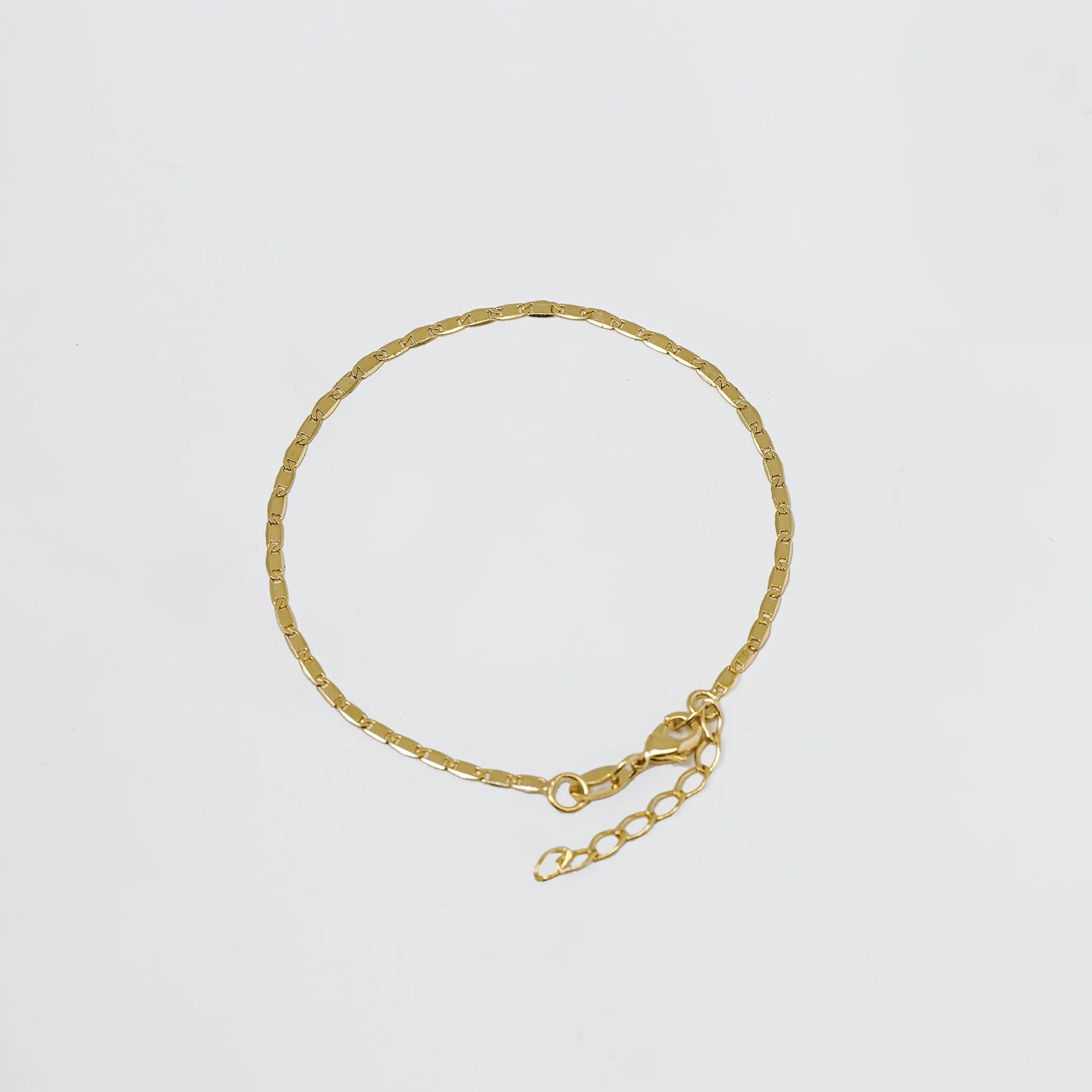 Thin Flat Ladder Bracelet 16 cm + Extender