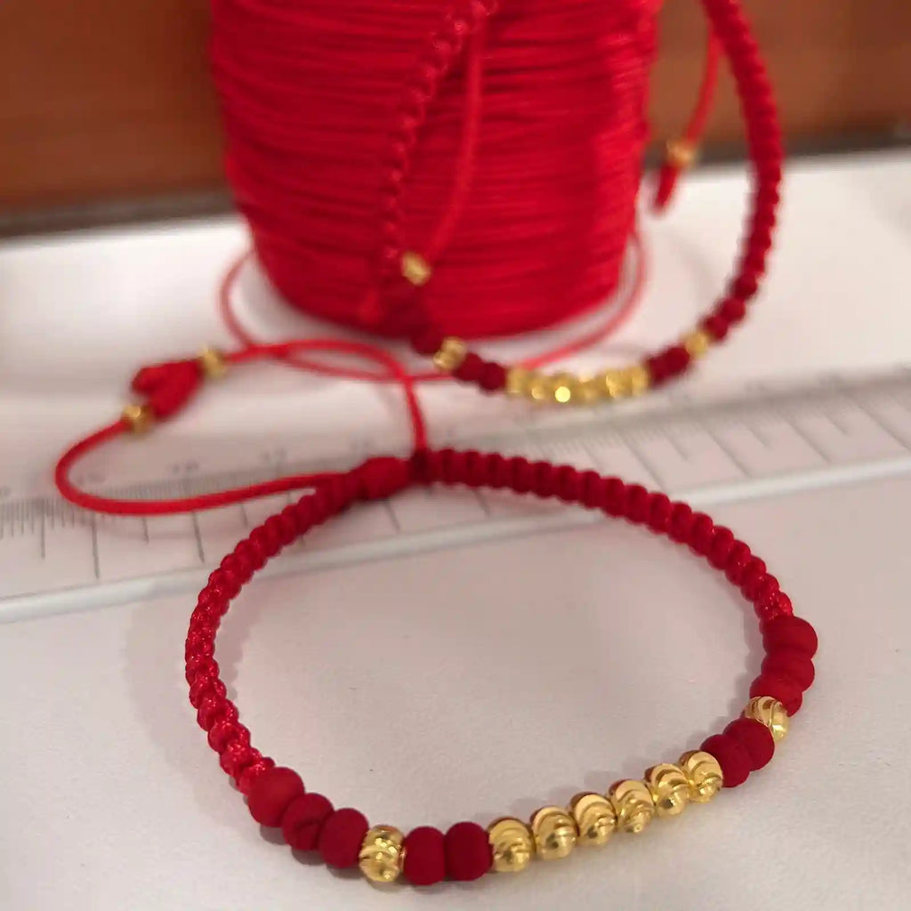 Couple's Italian Ball Bracelets - Red